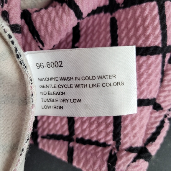 UK2LA Womens Lg. 2 Piece Set Purple Grid Dress - Picture 7 of 8